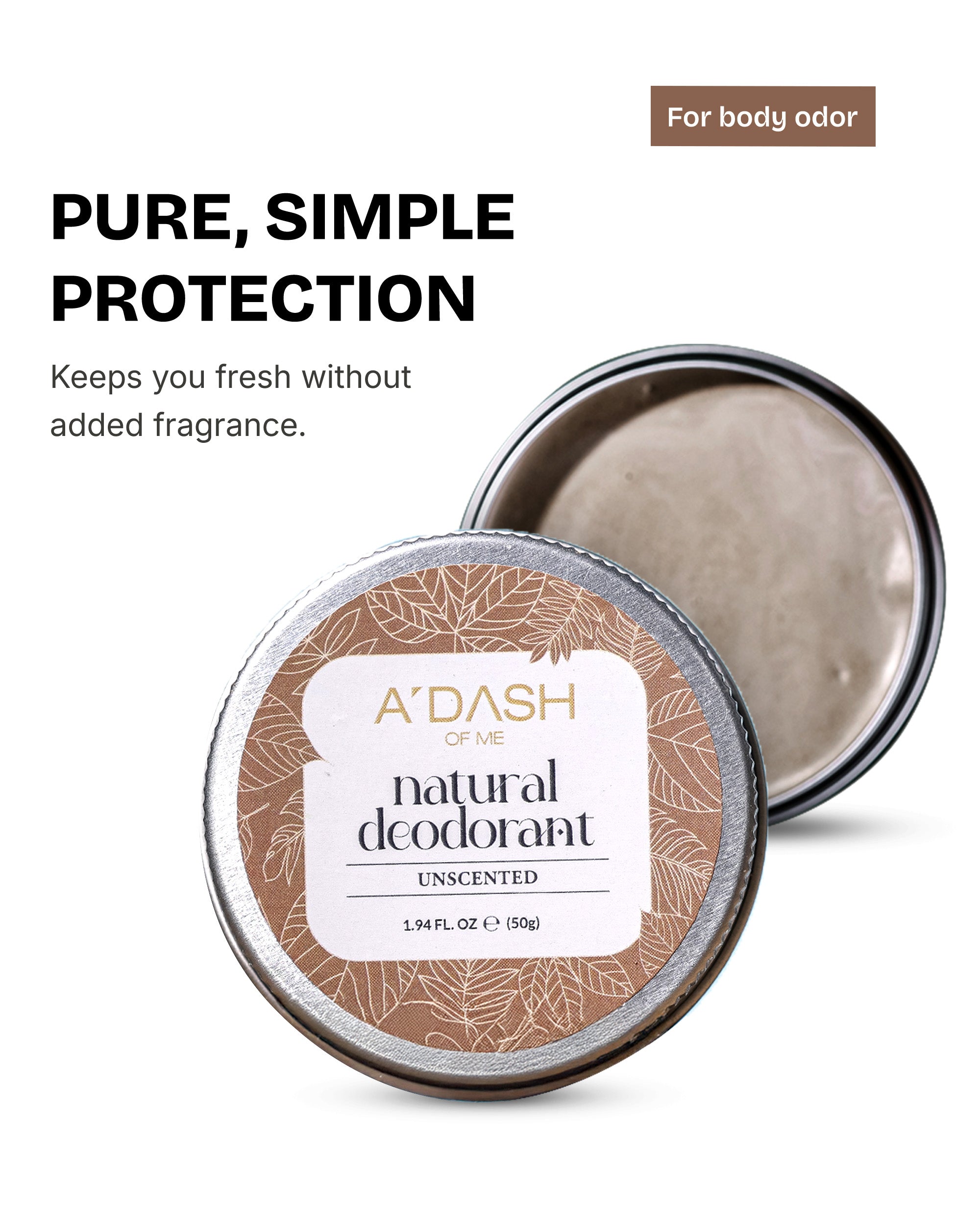 Unscented Natural Deodorant