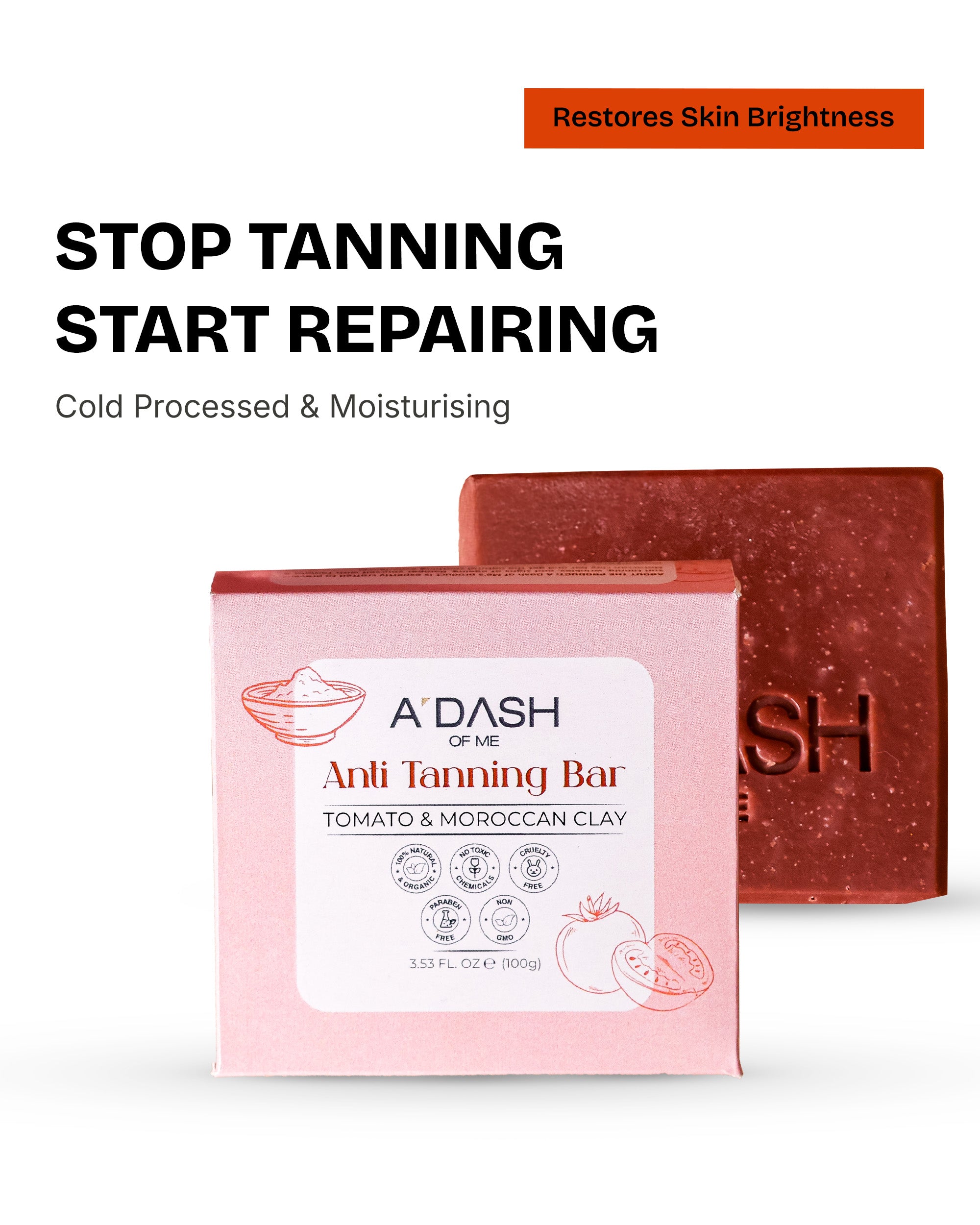 Cold Processed Anti-Tanning Soap Bar