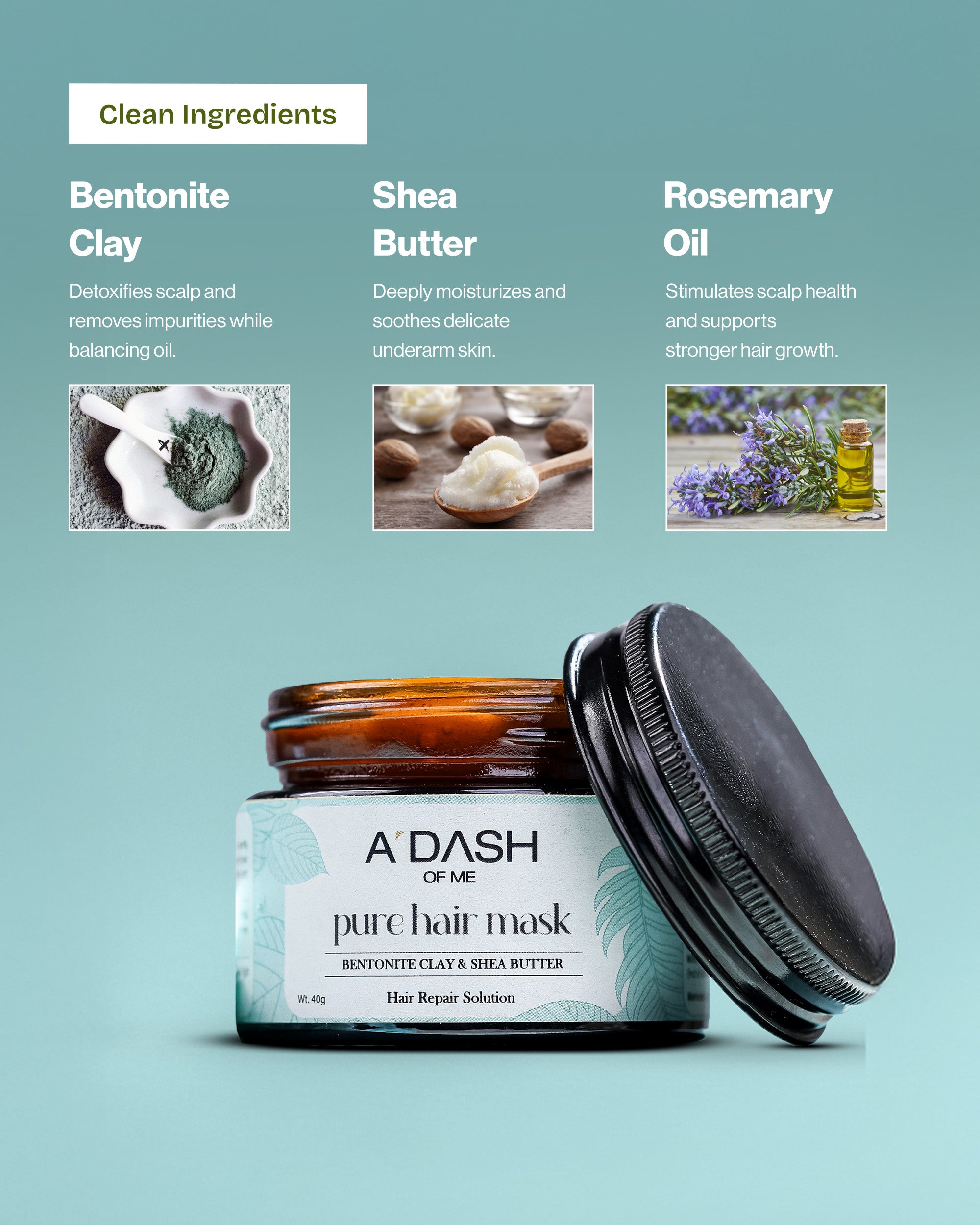 (Oily and Flaky Scalp) Clarifying Shampoo Bar, Pure Hair Mask, Conditioner