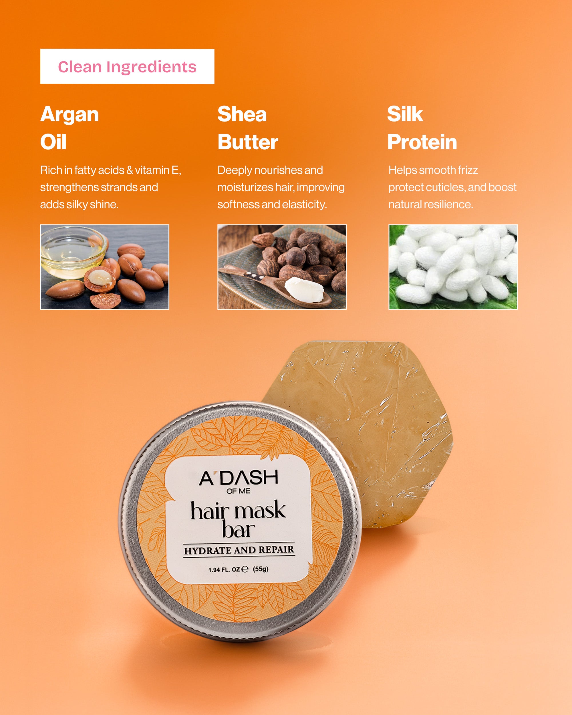 (Hair Thinning + Hair Fall) Volumizing Shampoo Bar, Hair Mask Bar, Conditioner Bar