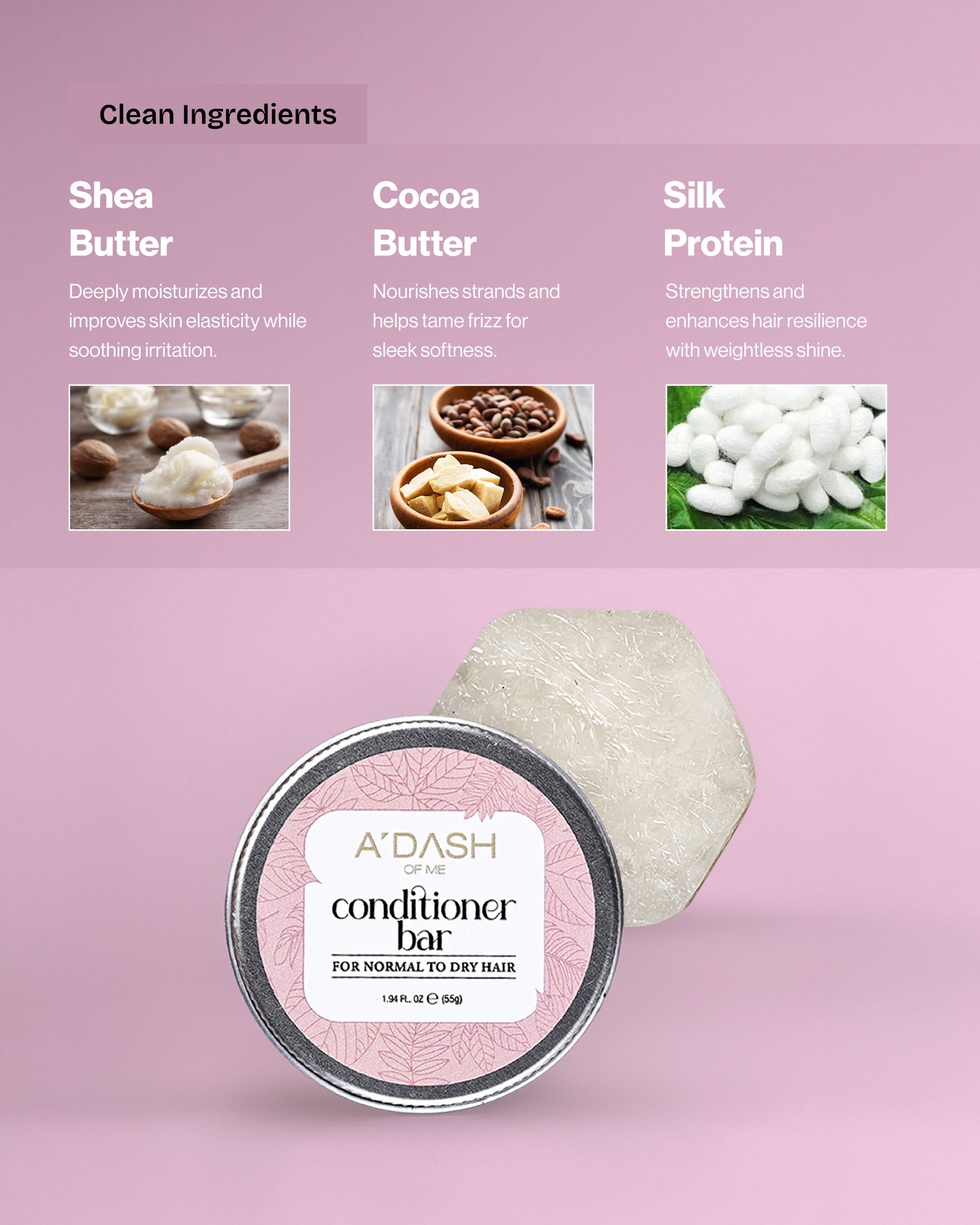 (Curly girl combo)Pure Clay Hair Mask, Curl defining shampoo Bar, Conditioner Bar