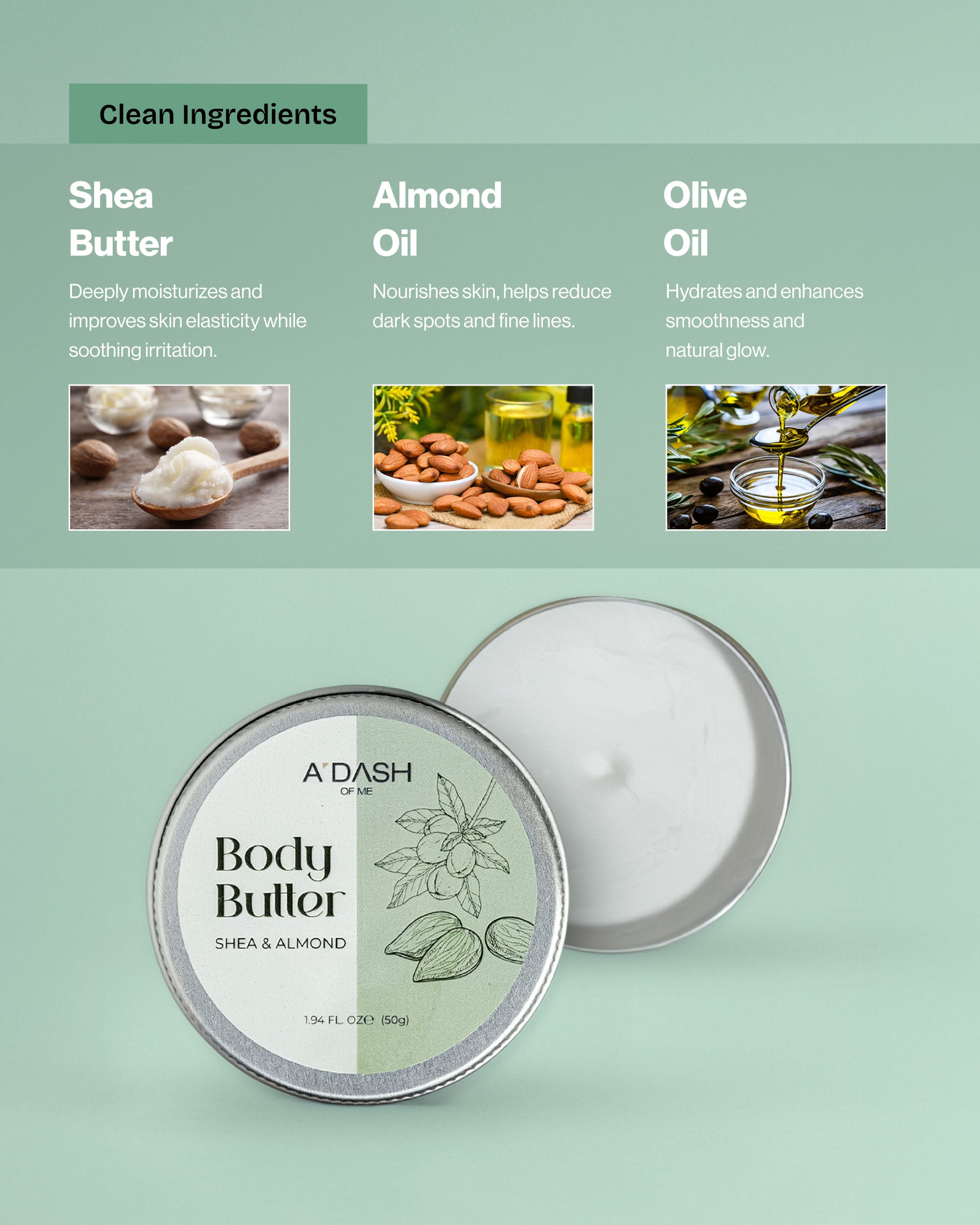 The Zero Irritant Body Kit(Purifying Soap Bar, Body Butter, Natural Deodrant)