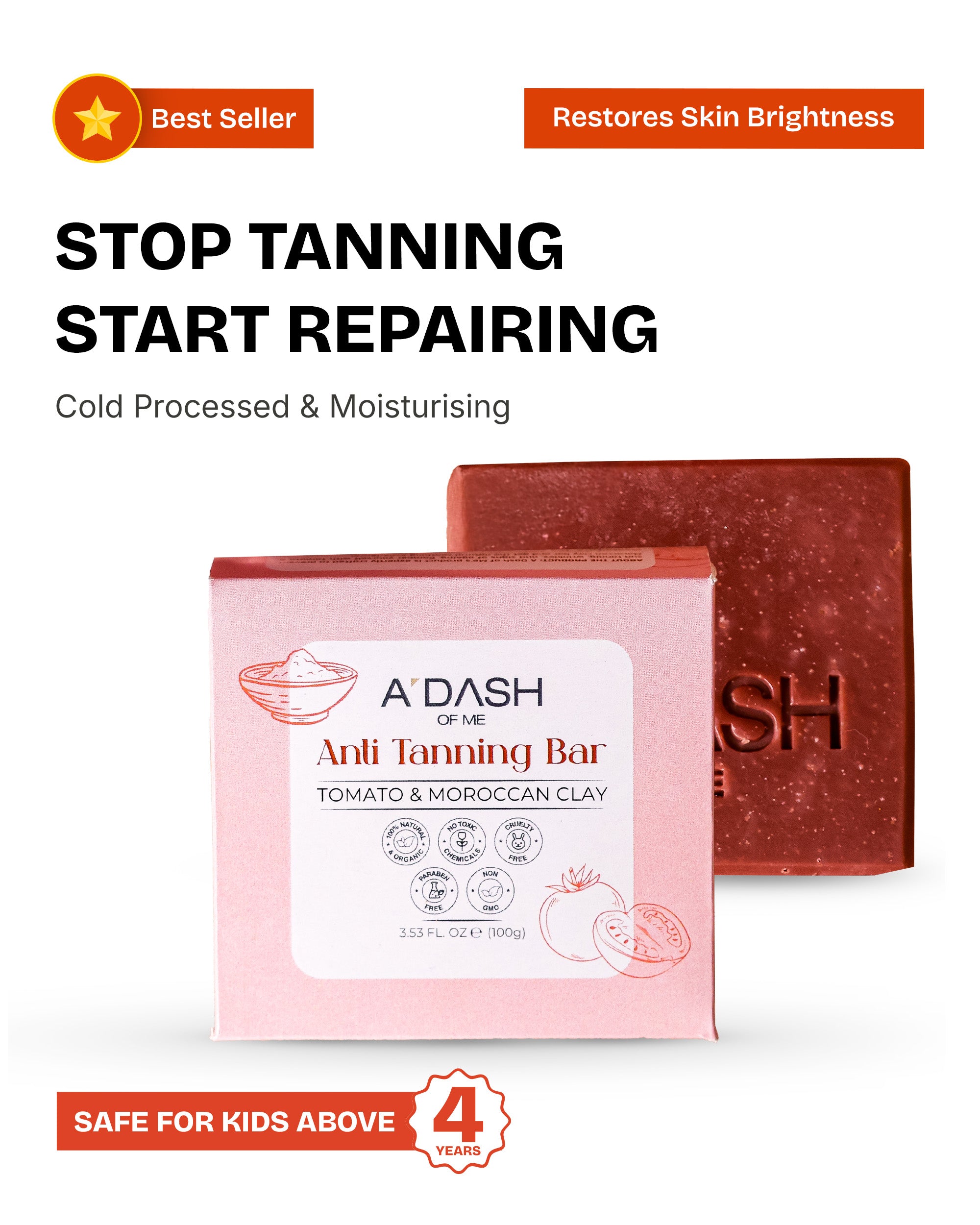 Cold Processed  Anti-Tanning Soap Bar