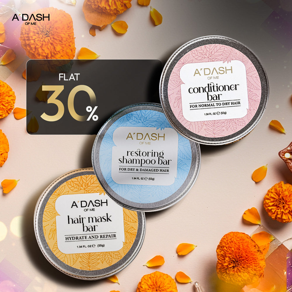 (Dry and Damaged Hair) Restoring Shampoo Bar, Hair Mask Bar, Conditioner