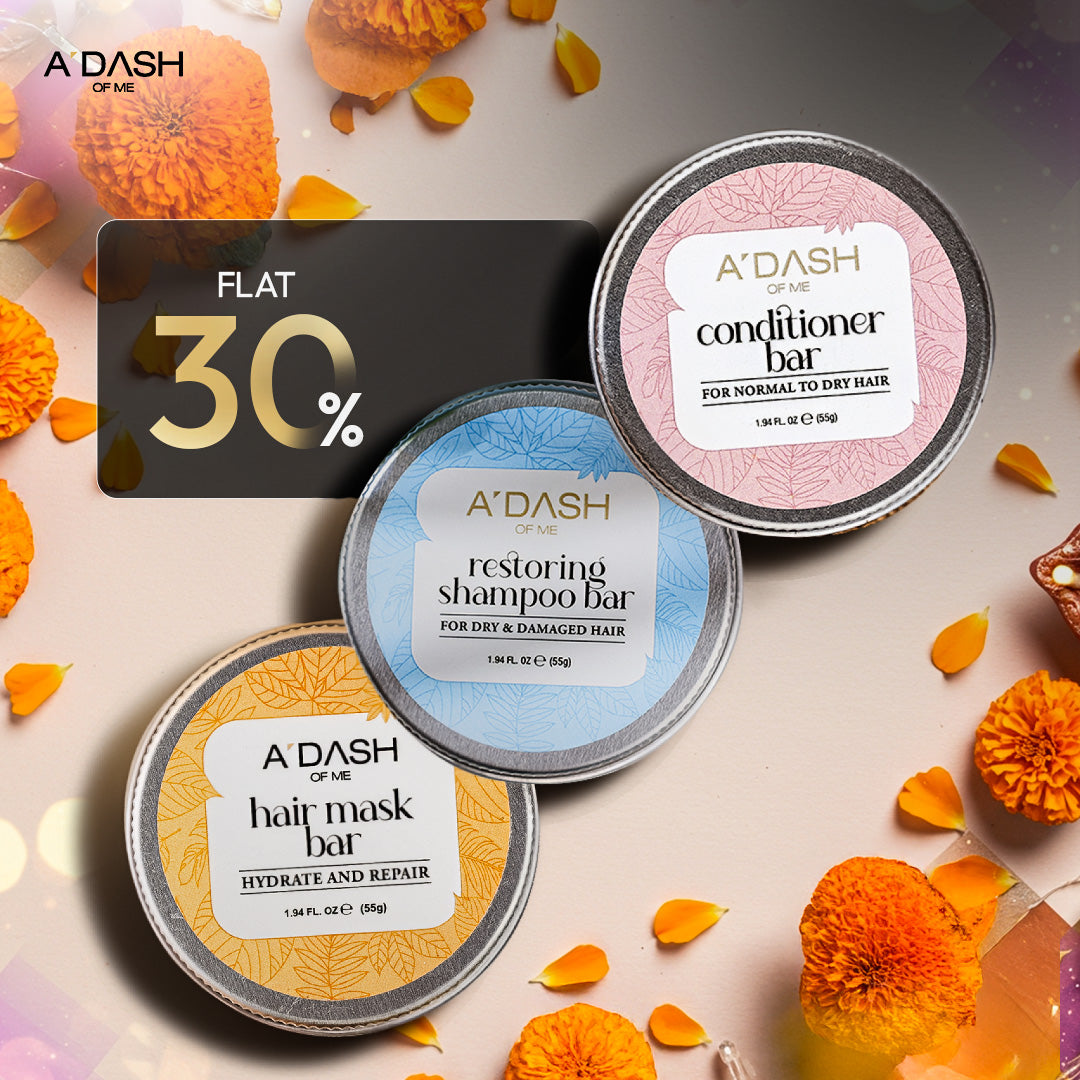 (Dry and Damaged Hair) Restoring Shampoo Bar, Hair Mask Bar, Conditioner